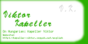 viktor kapeller business card